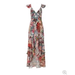 Hutch Coley Gown Floral Ruffled Dress